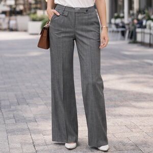 Michael Kors Gray Stripe Trousers Size 10